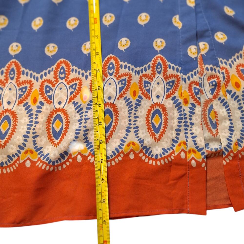 Untuckit size 6 Susan midi dress block print long sleeve button down shirt dress - Picture 5 of 11